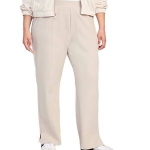 NWT Old Navy Pants Women's 2X Cream Dynamic Fleece Wide Leg High Waisted